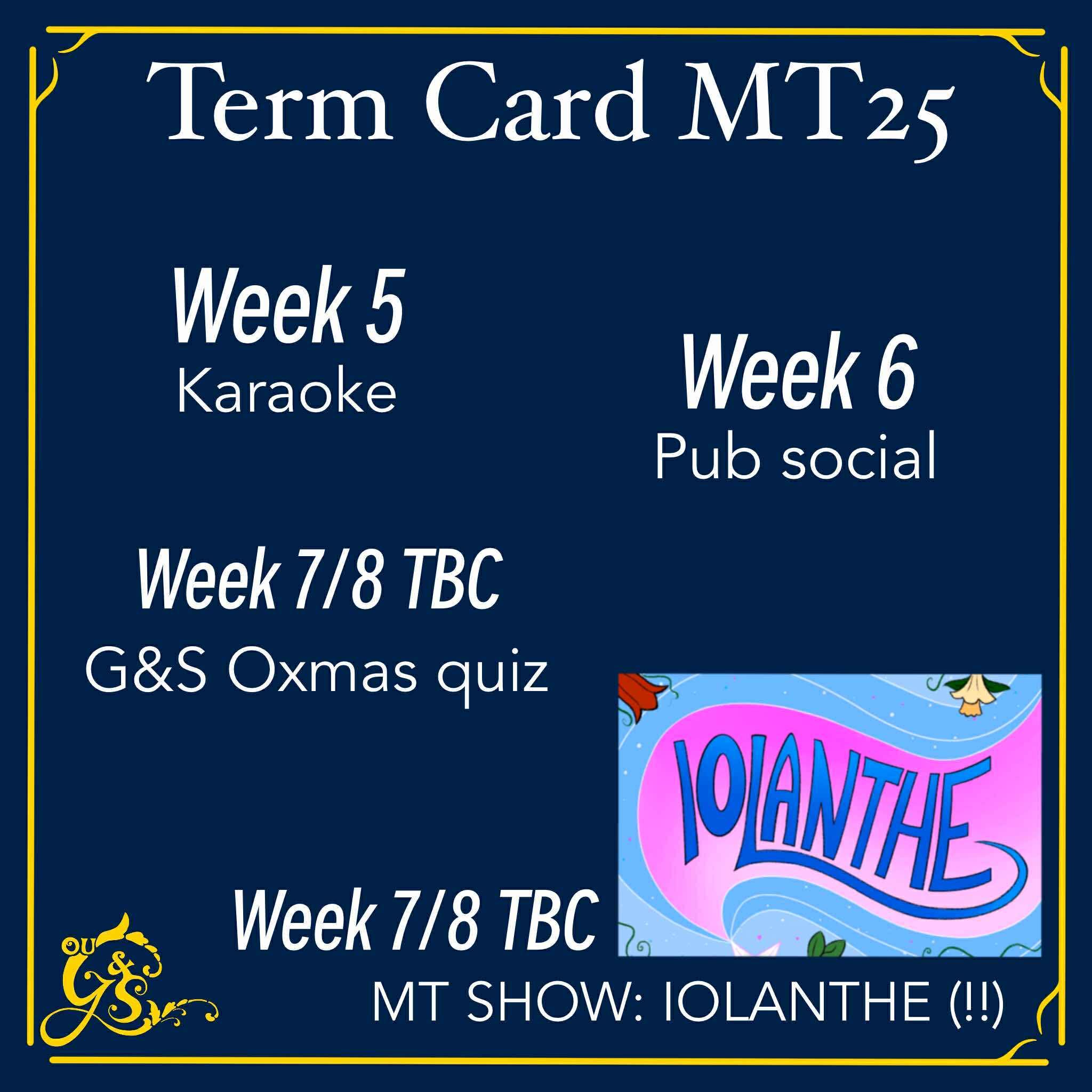 Michaelmas term card 2025 week 5-8